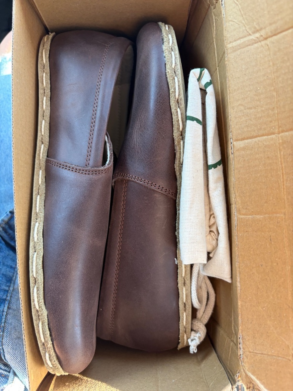 EH Handcrafted Men’s Slip-On Loafers in Dark Brown - Picture 7 of 8